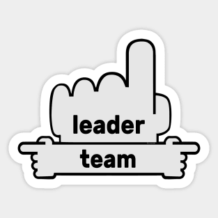 Hands Pointing - Text Art - Leader and Team Sticker